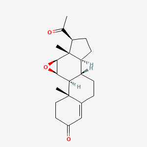 molecular formula C21H28O3 B1218035 Epoxypregn-4-ene-3,20-dione, (11beta,12beta)- CAS No. 1099-20-3