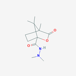 molecular formula C12H20N2O3 B12180353 N',N',4,7,7-pentamethyl-3-oxo-2-oxabicyclo[2.2.1]heptane-1-carbohydrazide CAS No. 536718-24-8