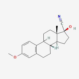 molecular formula C20H25NO2 B1218037 17beta-Hydroxy-3-methoxyestra-1,3,5(10)-triene-17-carbonitrile CAS No. 50304-31-9