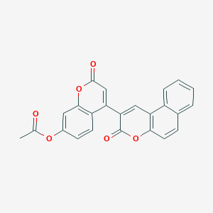molecular formula C24H14O6 B12180381 2-oxo-4-(3-oxo-3H-benzo[f]chromen-2-yl)-2H-chromen-7-yl acetate 