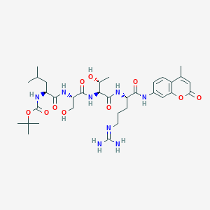 molecular formula C34H52N8O10 B1218041 Boc-leucyl-seryl-threonyl-arginine-4-methylcoumaryl-7-amide CAS No. 73554-93-5