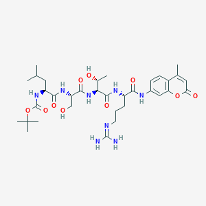 molecular formula C34H52N8O10 B1218041 Boc-leu-ser-thr-arg-mca CAS No. 73554-93-5