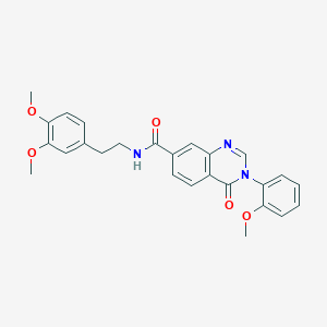 molecular formula C26H25N3O5 B12180470 N-[2-(3,4-dimethoxyphenyl)ethyl]-3-(2-methoxyphenyl)-4-oxo-3,4-dihydroquinazoline-7-carboxamide 