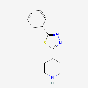 molecular formula C13H15N3S B12180482 4-(5-Phenyl-1,3,4-thiadiazol-2-yl)piperidine 