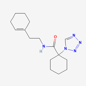 molecular formula C16H25N5O B12180558 N-[2-(1-cyclohexen-1-yl)ethyl]-1-(1H-tetrazol-1-yl)cyclohexanecarboxamide 