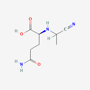 molecular formula C8H13N3O3 B1218056 L-Glutamine, N-(1-cyanoethyl)- CAS No. 51806-95-2