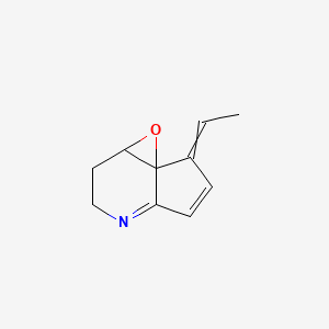 molecular formula C10H11NO B1218060 10-Ethylidene-2-oxa-6-azatricyclo[5.3.0.01,3]deca-6,8-diene 
