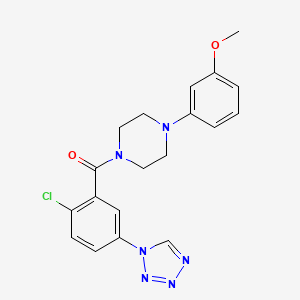 molecular formula C19H19ClN6O2 B12180602 [2-chloro-5-(1H-tetrazol-1-yl)phenyl][4-(3-methoxyphenyl)piperazin-1-yl]methanone 