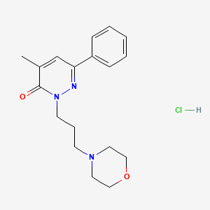 molecular formula C18H24ClN3O2 B1218061 3(2H)-Pyridazinone, 4-methyl-2-(3-morpholinopropyl)-6-phenyl-, hydrochloride CAS No. 30321-76-7