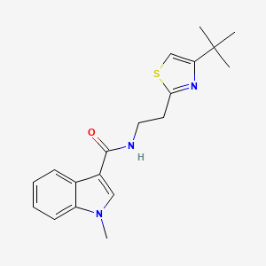 molecular formula C19H23N3OS B12180627 N-[2-(4-tert-butyl-1,3-thiazol-2-yl)ethyl]-1-methyl-1H-indole-3-carboxamide 