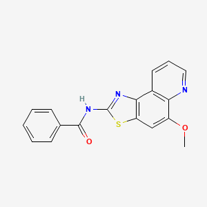 molecular formula C18H13N3O2S B12180657 N-[(2Z)-5-methoxy[1,3]thiazolo[4,5-f]quinolin-2(1H)-ylidene]benzamide 