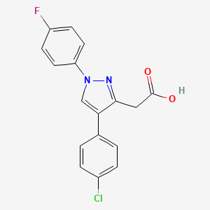 molecular formula C17H12ClFN2O2 B1218070 Pirazolac CAS No. 71002-09-0
