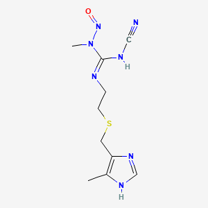 molecular formula C10H15N7OS B1218071 N-硝基西咪替丁 CAS No. 73785-40-7