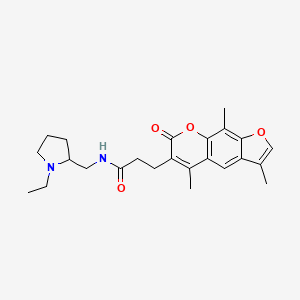 molecular formula C24H30N2O4 B12180716 N-[(1-ethylpyrrolidin-2-yl)methyl]-3-(3,5,9-trimethyl-7-oxo-7H-furo[3,2-g]chromen-6-yl)propanamide 