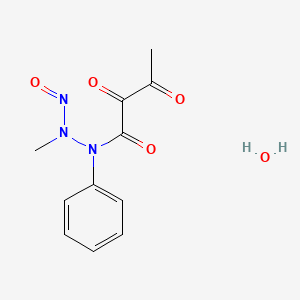 molecular formula C11H13N3O5 B1218072 1-Diketobutyryl-1-phenyl-2-methyl-2-nitrosohydrazide CAS No. 76149-21-8