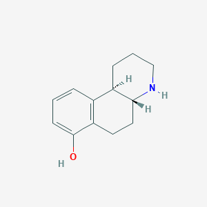 molecular formula C13H17NO B1218079 (4aR,10bR)-1,2,3,4,4a,5,6,10b-octahydrobenzo[f]quinolin-7-ol 