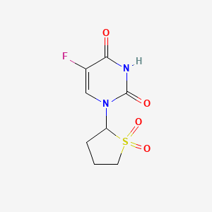 molecular formula C8H9FN2O4S B1218080 1-(1,1-Dioxothiolan-2-yl)-5-fluoropyrimidine-2,4-dione CAS No. 81486-02-4