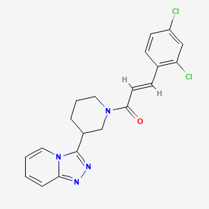 molecular formula C20H18Cl2N4O B12180803 (2E)-3-(2,4-dichlorophenyl)-1-[3-([1,2,4]triazolo[4,3-a]pyridin-3-yl)piperidin-1-yl]prop-2-en-1-one 