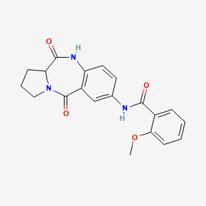 molecular formula C20H19N3O4 B12180815 N-(5,11-dioxo-2,3,5,10,11,11a-hexahydro-1H-pyrrolo[2,1-c][1,4]benzodiazepin-7-yl)-2-methoxybenzamide 