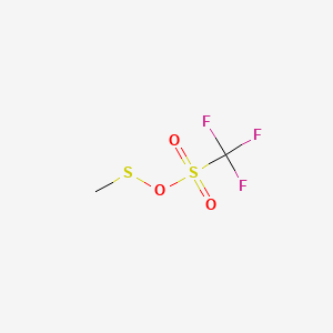 molecular formula C2H3F3O3S2 B1218084 Methylsulfenyl trifluoromethanesulfonate CAS No. 84224-66-8