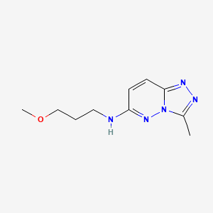 molecular formula C10H15N5O B12180842 N-(3-methoxypropyl)-3-methyl[1,2,4]triazolo[4,3-b]pyridazin-6-amine 