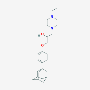 molecular formula C25H38N2O2 B12180852 1-[4-(1-Adamantyl)phenoxy]-3-(4-ethylpiperazin-1-yl)propan-2-ol 