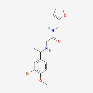 molecular formula C16H19BrN2O3 B12180895 2-{[(3-bromo-4-methoxyphenyl)ethyl]amino}-N-(2-furylmethyl)acetamide 
