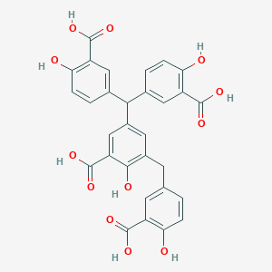 5-[Bis(3-carboxy-4-hydroxyphenyl)methyl]-3-(3-carboxy-4-hydroxybenzyl)-2-hydroxybenzoic acid