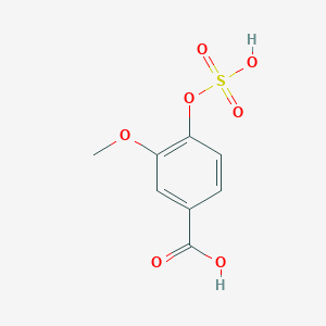 molecular formula C8H8O7S B1218103 3-methoxy-4-sulfooxybenzoic acid 