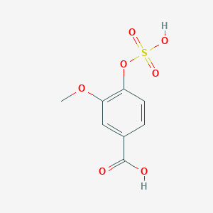 molecular formula C8H8O7S B1218103 Vanillic acid 4-sulfate 