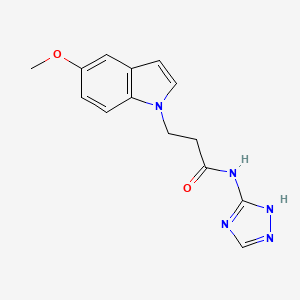 molecular formula C14H15N5O2 B12181128 3-(5-methoxy-1H-indol-1-yl)-N-(4H-1,2,4-triazol-3-yl)propanamide 