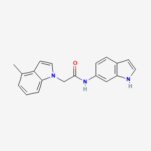 molecular formula C19H17N3O B12181212 N-(1H-indol-6-yl)-2-(4-methyl-1H-indol-1-yl)acetamide 