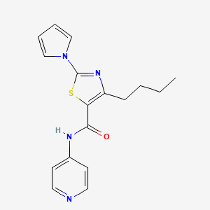 molecular formula C17H18N4OS B12181220 4-butyl-N-(pyridin-4-yl)-2-(1H-pyrrol-1-yl)-1,3-thiazole-5-carboxamide 