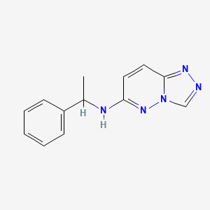 molecular formula C13H13N5 B12181259 N-(1-phenylethyl)[1,2,4]triazolo[4,3-b]pyridazin-6-amine 