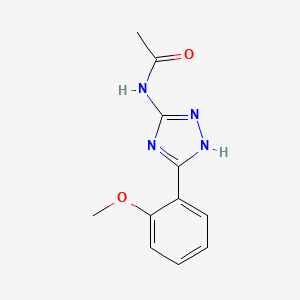 molecular formula C11H12N4O2 B1218132 N-[5-(2-methoxyphenyl)-1H-1,2,4-triazol-3-yl]acetamide 