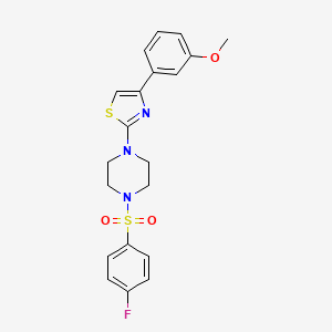 2-[4-(4-Fluorophenyl)sulfonyl-1-piperazinyl]-4-(3-methoxyphenyl)thiazole