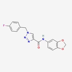 N-(1,3-benzodioxol-5-yl)-1-[(4-fluorophenyl)methyl]-4-triazolecarboxamide