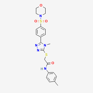 2-[[4-methyl-5-[4-(4-morpholinylsulfonyl)phenyl]-1,2,4-triazol-3-yl]thio]-N-(4-methylphenyl)acetamide