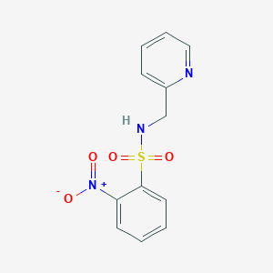 molecular formula C12H11N3O4S B1218139 2-nitro-N-(pyridin-2-ylmethyl)benzenesulfonamide 