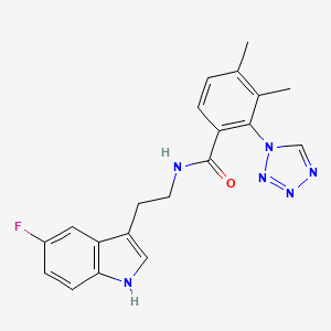 molecular formula C20H19FN6O B12181406 N-[2-(5-fluoro-1H-indol-3-yl)ethyl]-3,4-dimethyl-2-(1H-tetrazol-1-yl)benzamide 
