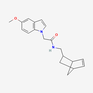 molecular formula C19H22N2O2 B12181435 N-(bicyclo[2.2.1]hept-5-en-2-ylmethyl)-2-(5-methoxy-1H-indol-1-yl)acetamide 