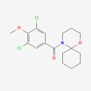 molecular formula C17H21Cl2NO3 B12181449 (3,5-Dichloro-4-methoxyphenyl)(1-oxa-5-azaspiro[5.5]undec-5-yl)methanone 