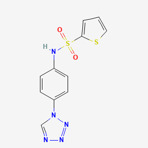 molecular formula C11H9N5O2S2 B12181461 N-[4-(tetrazol-1-yl)phenyl]thiophene-2-sulfonamide CAS No. 878934-82-8