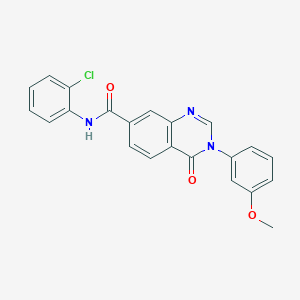 molecular formula C22H16ClN3O3 B12181482 N-(2-chlorophenyl)-3-(3-methoxyphenyl)-4-oxo-3,4-dihydroquinazoline-7-carboxamide 