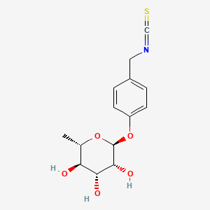 molecular formula C14H17NO5S B1218149 2-[4-(Isothiocyanatomethyl)phenoxy]-6-methyloxane-3,4,5-triol CAS No. 73255-40-0