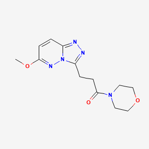 molecular formula C13H17N5O3 B12181518 3-(6-Methoxy[1,2,4]triazolo[4,3-b]pyridazin-3-yl)-1-(morpholin-4-yl)propan-1-one 