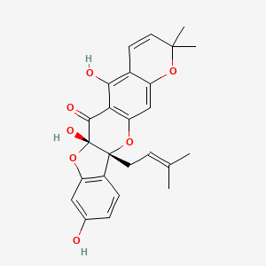 molecular formula C25H24O7 B1218152 Sanggenon A CAS No. 76464-71-6
