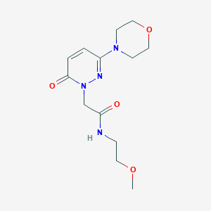 molecular formula C13H20N4O4 B12181540 N-(2-methoxyethyl)-2-(3-morpholino-6-oxopyridazin-1(6H)-yl)acetamide 