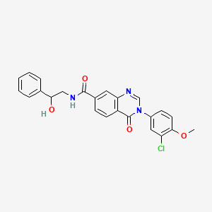 molecular formula C24H20ClN3O4 B12181555 3-(3-chloro-4-methoxyphenyl)-N-(2-hydroxy-2-phenylethyl)-4-oxo-3,4-dihydroquinazoline-7-carboxamide 