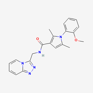 molecular formula C21H21N5O2 B12181574 1-(2-methoxyphenyl)-2,5-dimethyl-N-([1,2,4]triazolo[4,3-a]pyridin-3-ylmethyl)-1H-pyrrole-3-carboxamide 